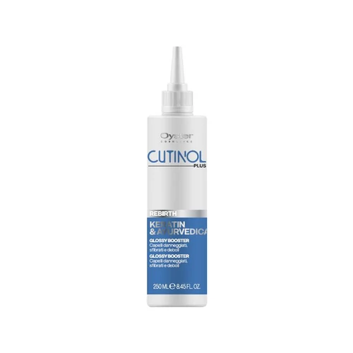 CUTINOL PLUS REBIRTH GLOSSY BOOSTER - Keratin & Protein Complex újjáépítő elixír roncsolt, töredezett hajra 250ml