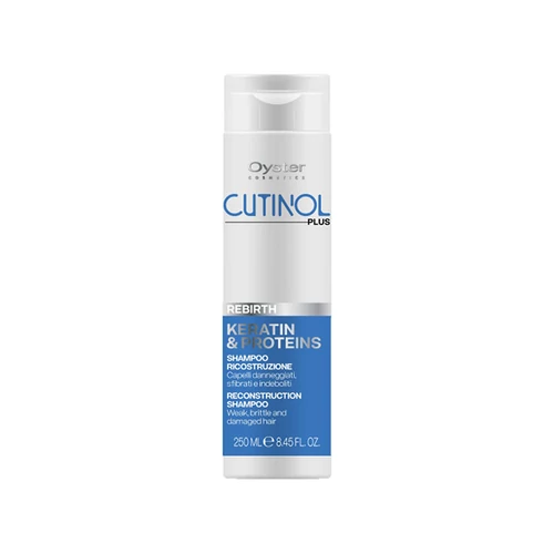CUTINOL PLUS REBIRTH SHAMPOO - Keratin & Protein Complex újjáépítő sampon roncsolt, töredezett hajra 250ml