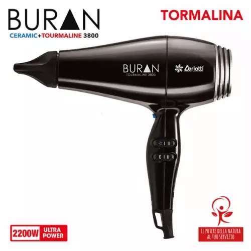 Ceriotti Buran 3800 Ceramic & Tourmaline hajszárító 2200W fekete