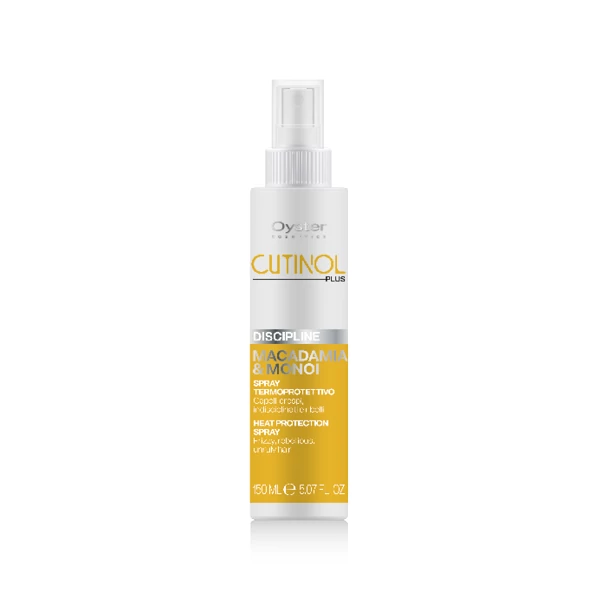 CUTINOL PLUS DISCIPLINE SPRAY - Makadámia & Monoi olaj - simító, hővédő spray egyenes hajra 150ml