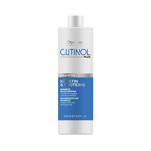 CUTINOL PLUS REBIRTH SHAMPOO - Keratin & Protein Complex újjáépítő sampon roncsolt, töredezett hajra 1000ml