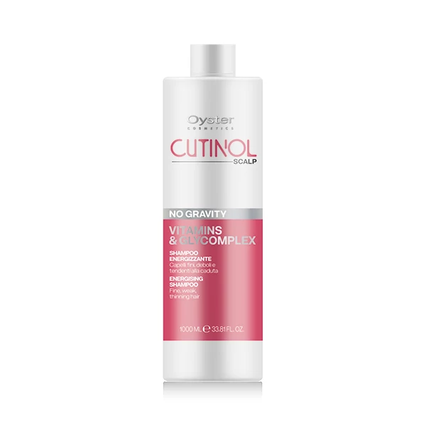 CUTINOL SCALP NO GRAVITY SHAMPOO - Vitamins & Glycomplex- hajhullás elleni sampon elvékonyodott, gyenge és ritkuló hajra 1000ml 