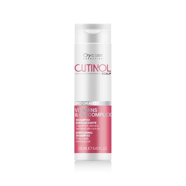 CUTINOL SCALP NO GRAVITY SHAMPOO - Vitamins & Glycomplex- hajhullás elleni sampon elvékonyodott, gyenge és ritkuló hajra 250ml 