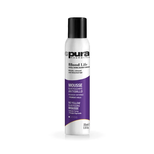 BLOND LIFE NO-YELLOW ELASTICISING MOUSSE sárgulás elleni hajhab szőke hajra - 200ml